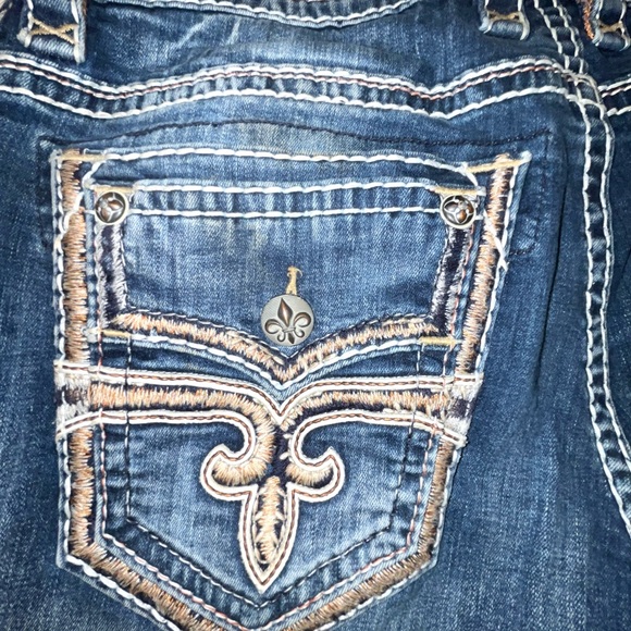 Rock Revival Cace Dark Blue Bootcut Jeans - Picture 8 of 14